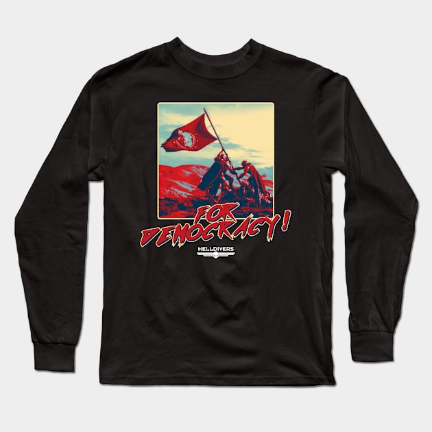 For Democracy Long Sleeve T-Shirt by clownescape